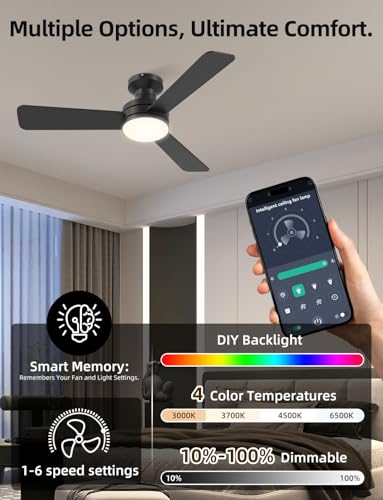 Smart Voice Activated Ceiling Fan