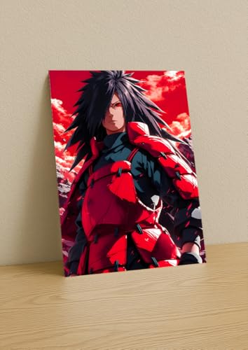Image of NIJUKA Anime Printed A4 Size Metal sheet Poster For Home And Room Decoration | For Anime Art Fans Boys And Girls (Madara Wake Up To Reality)