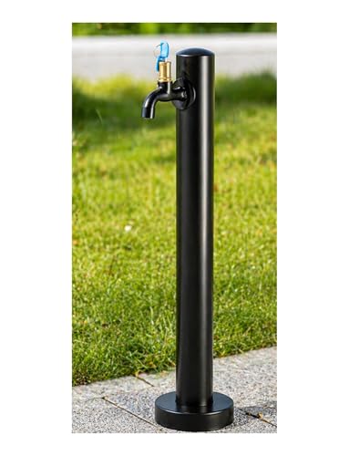 Columna de agua de jardín con grifo de suelo y base independiente de acero inoxidable 2