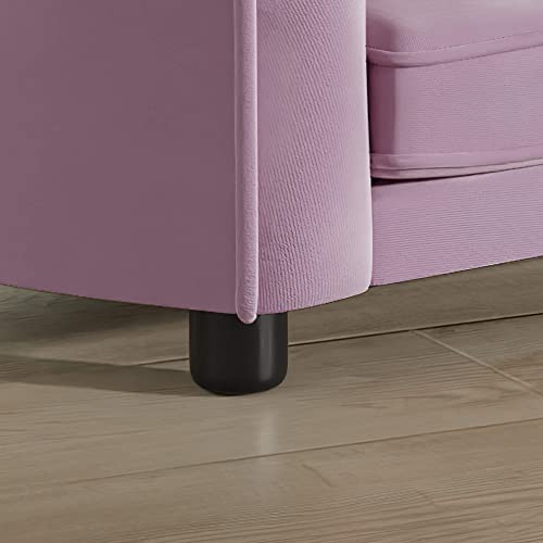 Wishive Pet Sofa, 28" Wide Modern Pet Bed, Low Back Lounging Bed, Velvet Fabric Cushion For Small Dogs And Cats, Purple #TOP6