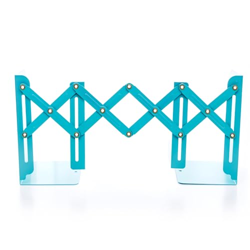 oddpod&trade; Cute Unicorn Adjustable Metal Bookend/Desktop Multi-Purpose Expandable Book Shelf Organiser Stand for Home, Office, School, Study, Living Room & Library Decoration - Blue