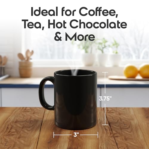 Set de 4 Mugs Clásicos Teaz Cafe 11 oz Negro miniatura 4