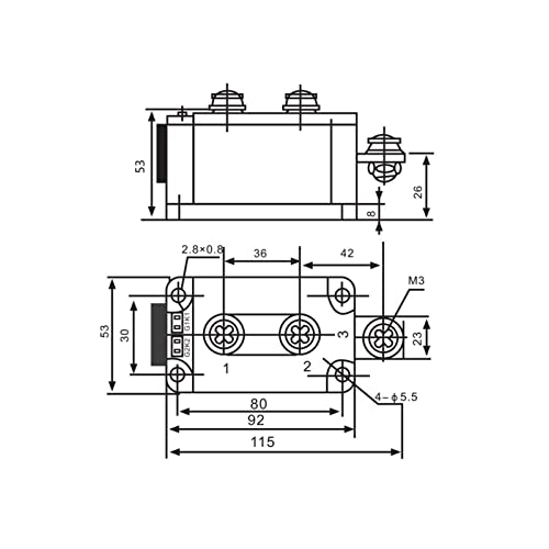 Module de relais MTC250A 1600V thyristor pour régulation de moteur - 2