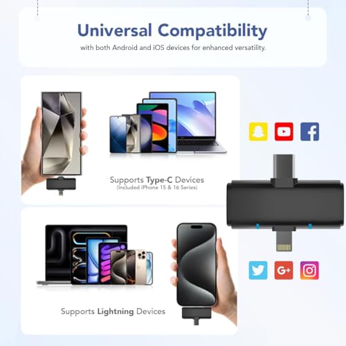 Image of Omnidirectional Wireless Lavalier Microphone for Android /iPhone 3 in 1 Collar Mic with USB-C & Lightning Plug | Rechargeable Wireless Mini Portable Bluetooth Speaker with Microphone (Yellow-SX80)