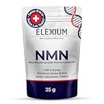 ELEXIUM NMN Powder 25g – High-Strength Uthever® Nicotinamide Mononucleotide – Swiss Lab-Tested | >99% Pure, No Additives | Includes Measuring Scoop