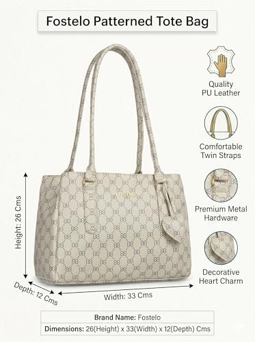 Image of Fostelo Women's Riverside Satchel Tote Handbag for Women | Ladies Purse | Stylish Shoulder Bag | Gift For Women