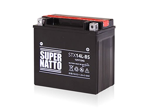 �y�t���ꏉ����[�d�ς݁z SUPER NATTO / STX14L-BS �i65958-04 65958-04A 65984-00�݊��j �n�[���[�p �o�b�e���[ ���^ MF 4L-BS