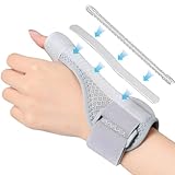 KEORHEZ Daumen Schiene Daumensattelgelenk Orthese Mit Aluminiumstreifen Federstreifen Für Arthritis Sehnenscheidenentzündung Cmc-Gelenkverletzungen Für Linke Und Rechte Hände (Grau)
