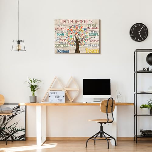 Dazzlewall Framed Motivational Office Wall Art Decor, Teamwork Postive Wall Picture, Inspirational Quotes Poster for Office Decor 12x16 in - Image 2