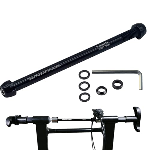 Eje para Entrenador de Rodillos, Adaptador de Eje de 12 mm para Entrenador de Bicicleta, Eje de Repuesto para Entrenador de Rodillos, fácil Montaje, Accesorios de Bicicleta para