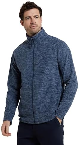 Mountain Warehouse Snowdon Mens Full Zip Fleece - Midlayer Pullover, Breathable Jacket, Soft Outerwear, Smooth Fleece Top - For Spring Summer, Travelling