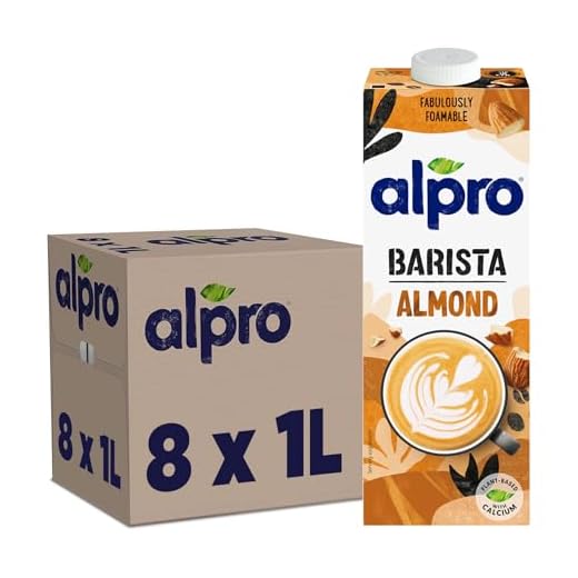 Alpro Bebida Vegetal de Almendra Barista - Adecuado para el café - Pack de 6 x 1L