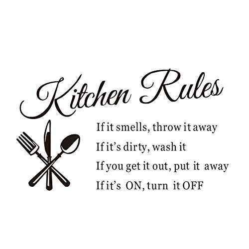 Kitchen Restaurant Kitchen Rules Wall Sticker Waterproof