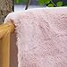 ORINOVA Teppich Schlafzimmer Rund Waschbar Fellteppich Rosa 90 cm Runder Kunstfell Flauschiger Teppich Kinderzimmer Wohnzimmer Weich Deko