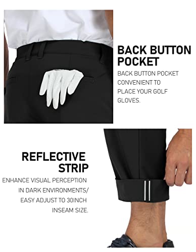 Specialmagic Slim Fit Golf Pants For Men Casual Stretch Lightweight Dress Waterproof Summer Work Business Pants Black 34 #TOP2