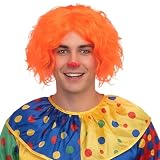 Peluca naranja, disfraz de sombrerero loco, disfraz de sombrerero, divertido para hombre, peluca naranja para disfraces