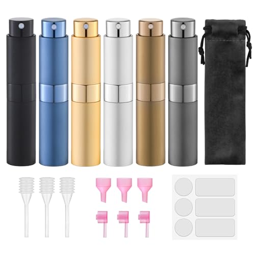 Travel Perfume Bottle Refillable Spray Atomizer (6-Pack)