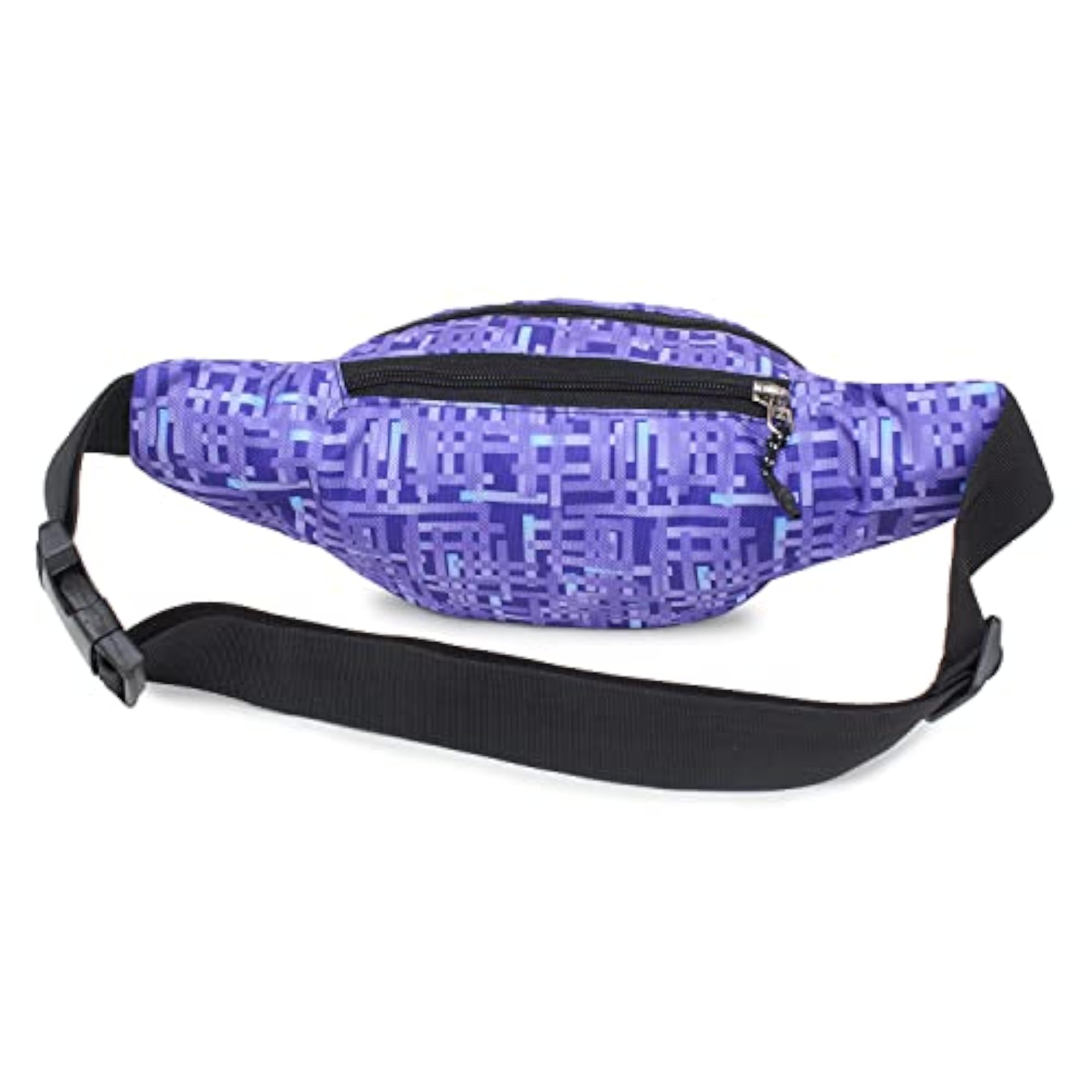 Blue Polyester Waist Bag, Fanny Pack for Hiking