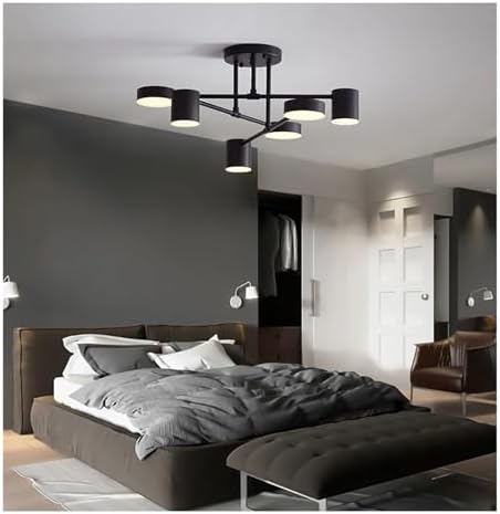 Scandinavian LED Kitchen Island Light - Industrial Semi-Flush Mount Ceiling Fixture, Stylish Home Decor for Living Room, Dining Room, Bedroom - Modern Lighting Solution