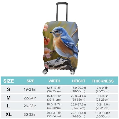 Eastern Bluebird Luggage Cover Personalization Suitcase Covers Protector Elastic Washable Baggage Cover Anti-Scratch For Traveling, Aircraft Consignment XL2
