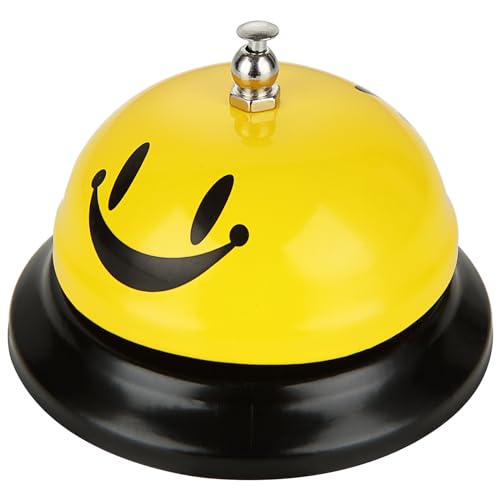 ASelected Counter Bell Calling Bell Reception Service Bell 8.5Cm Desk Bell For Hotels Schools Restaurants Reception Areas Hospitals Kitchen And Bars Yellow