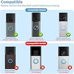 Doorbell Vinyl Siding Mount Compatible with Battery Doorbell/Pro/Plus(2026 model) for Corner Mounting Wedge Kit (4" Standard Vinyl Siding Only)