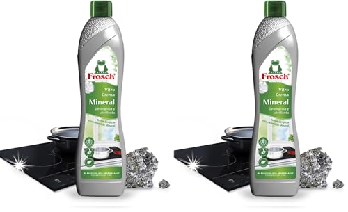 Frosch - Limpiador Ecológico para Vitrocerámica Nueva Fórmula Mejorada con Mármol Ultra Molido y Minerales, Desengrasa y Abrillanta en Profundidad - 500 ml (Paquete de 2)