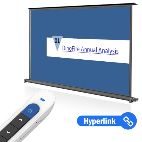 Image of DinoFire White Wireless Presenter, Volume Control Presentation Clicker, RF 2.4GHz PowerPoint Clicker Presentation Remote Control Slide Clicker Advancer