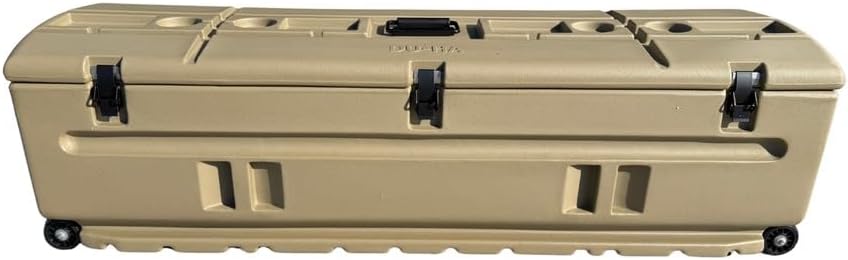 DuHa 70106 Tote Gun and Gear Truck Storage Box | Portable Rolling Toolbox or Gun Case for SUV's, UTVs, Pickup Trucks, and More | Desert Tan Heavy Duty-Multifunctional Organizer | Made in the USA