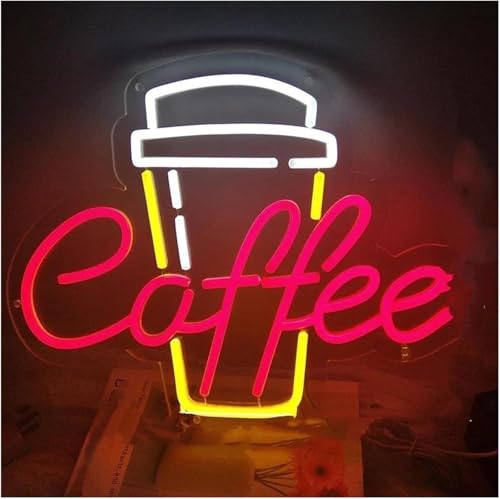 Lettres néon pour décoration murale de restaurant et intérieur de café