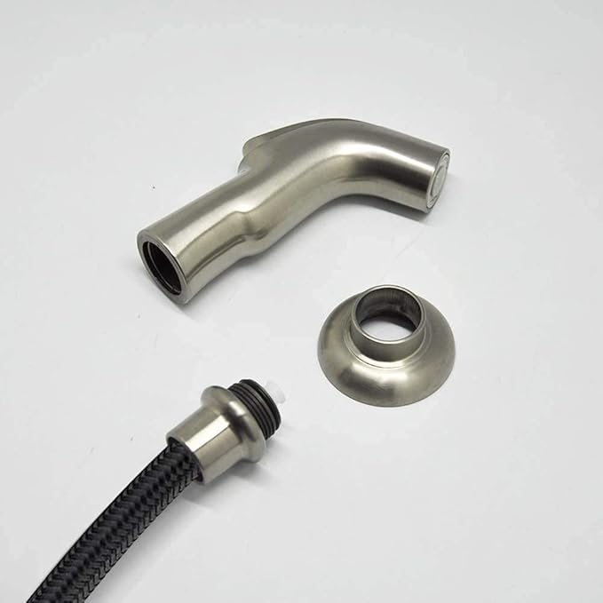 Houtingmaan Kitchen Side Sprayer Brushed Nickel Kitchen Sink Sprayer Head Kitchen Sink Faucet Sprayer Hose Kitchen Sprayer Head Kitchen Sink Pull Out Spray Head Kitchen Sink Spray Hose Amazon In Home Improvement