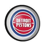 The Fan-Brand NBA Detroit Pistons: Round Slimline Lighted Wall Sign- Sports Decor for Home, Game Room, Fan Cave & Garage - USA Made