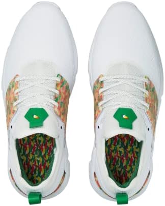 PUMA Men's Ignite Articulate Palmer Camo Golf Shoe, White Silver/Amazon Green, 8 | Image 7