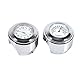 Qcwwy [1 Paar 7/8 Zoll 1 Zoll Motorrad-Lenker-Zifferblatt-Uhr-Thermometer, Wasserdicht, Leuchtfunktion, weiß, für Fahrrad, Motorrad