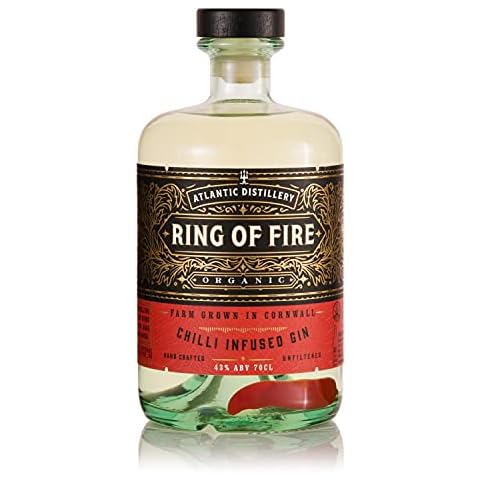 Atlantic Distillery - Organic Ring of Fire Garden Gin 70cl 43% ABV. Produced and Bottled in Cornwall Cover