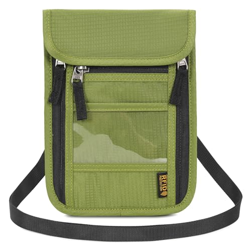 Image of Neck Wallet Lightweight RFID Blocking Waterproof Travel Pouch Passport Wallets for Women Men