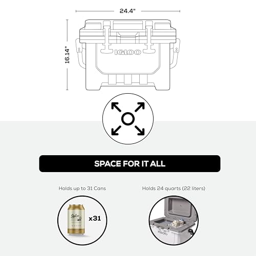 Igloo 49829 24 Qt Imx Lockable Insulated Ice Chest Injection Molded Cooler thumb #1