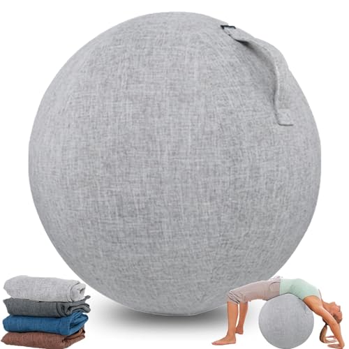 Balance Ball Cover Exercise Ball Cover Sitting Ball Cover Yoga Ball Accessories Sitting Ball Chair Protection for Fitness Yoga Ball Gym Training Foldable Lightweight(no Ball) ( Color : Gray , Size : 2