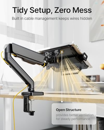 Bras de support pour ordinateur portable 2 en 1 pour libérer de l'espace de bureau - 6