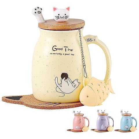 Tasse à café MengCat en céramique Cover