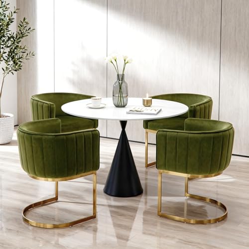 chairus Velvet Dining Chairs Set of 4, Modern Barrel...