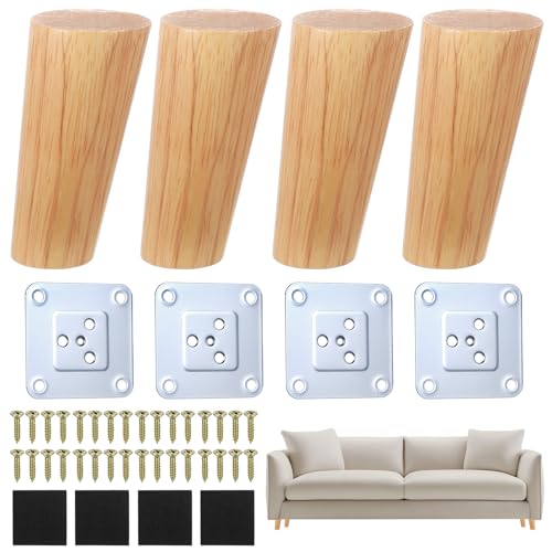 HongSiFang 4 Juegos dePatas para Muebles de Madera, 10 cm