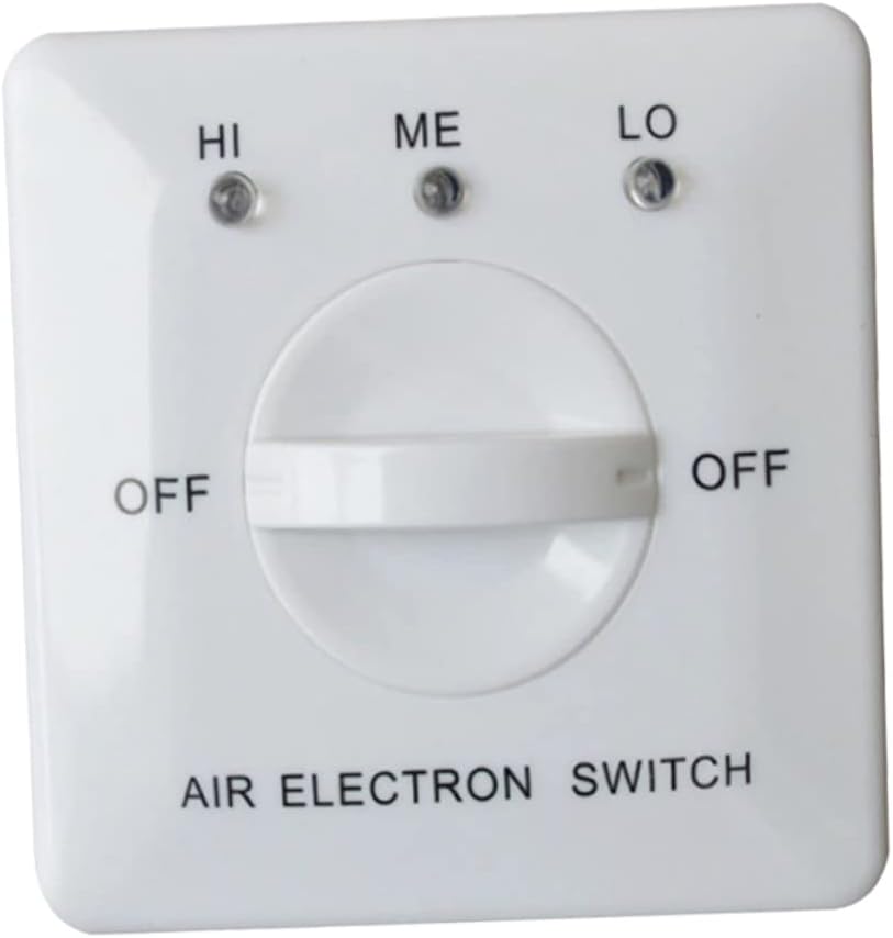 UPKOCH Panel Fan Controller Air Conditioning Controller Blower Switch 3-Speed Fan Coil Control White Resistant Construction