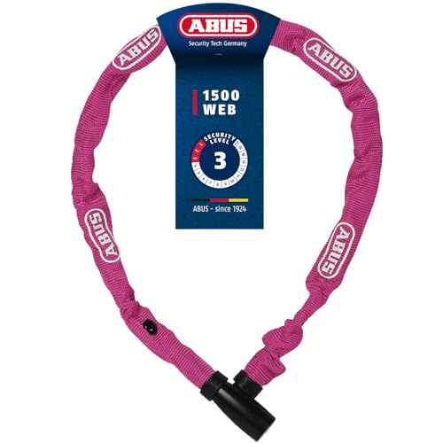 ABUS Candado de cadena 1500 Web - candado de bicicleta de acero especial - cadena redonda de 4 mm de grosor - nivel de seguridad 3