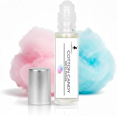 عطر رول أون بنكهة غزل البنات، 8 مل، شفاف