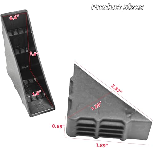 Image of Triangle Corner Guards 40Pcs, Fit for 0.6 Inch Thickness, Plastic Angle Covers Protectors for Picture Frame Wood Boards Shelves Glass Mirror Furniture, 1.89 x 1.89 x 0.65 Inch
