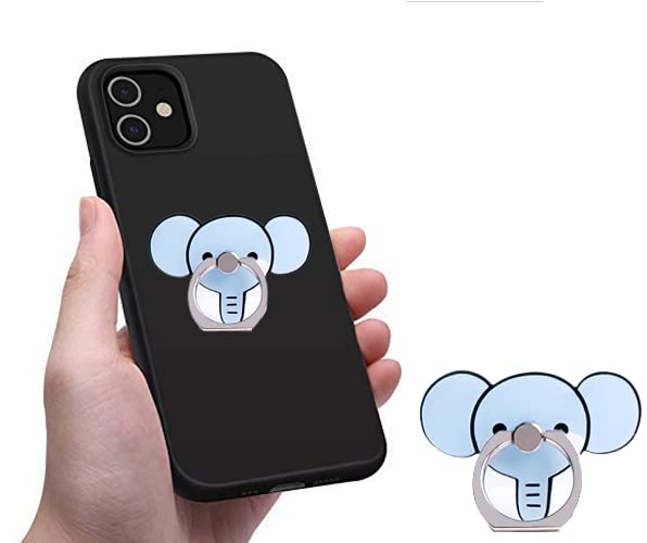 Cell Phone Ring Holder Stand, 360 Degree Rotation Finger Ring Kickstand with Compatible with All Mobiles and Tablet (Elephant Face)-image-26