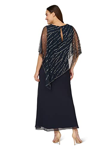 Adrianna Papell Women's Plus Size Beaded Popover Midi Dress3
