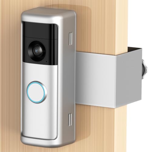 Image of Yaluyo No-Drill Doorbell Mount with Rain Cover, Anti-Theft Door Kits Compatible with Battery Doorbell /Plus /Pro(2026 Model),Quick Install Doorbell Camera Holder for Apartment, Silver
