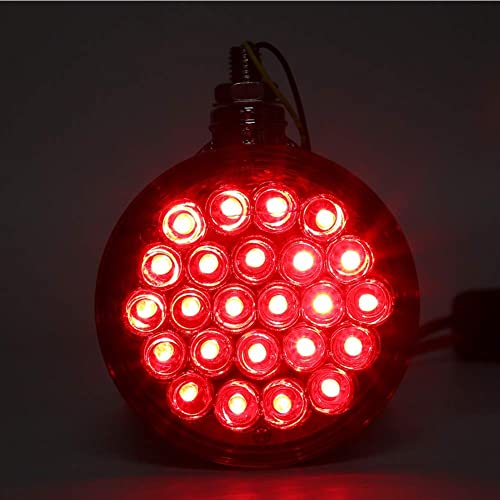 Marker Light, 48LED Round Double Face Single Stud Mount Side Marker Reflective Sealed Light or Trailer Turn Light For Car, Truck, Buses, Vans, etc (Pearl Red Amber) by Ymiko - Image 3